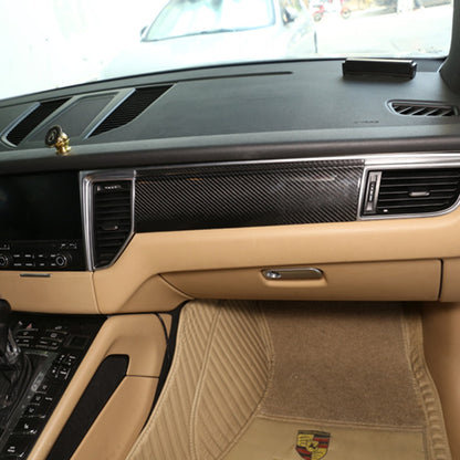 Real Dry Carbon Fiber Center Console Trim For Porsche Macan 95B 2014-2017 12