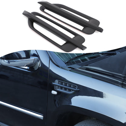 ABS Matte Black Side Air Fender Vent Trim For Cadillac Escalade 2007-2014 1