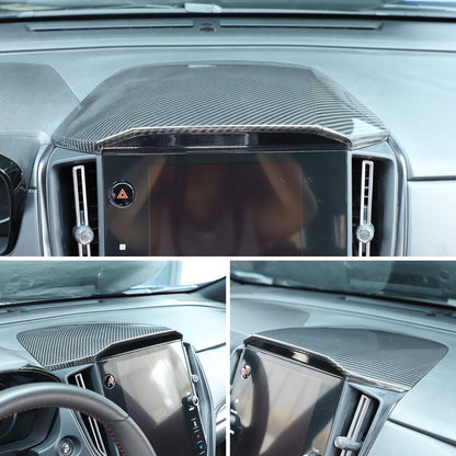 Real Carbon Fiber Center Dashboard Upper Cover Trim For Subaru WRX STI VB 22-24 16
