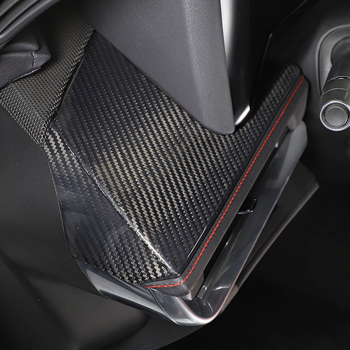 Real Dry Carbon Fiber Driver Side Air Vent Upper Trim For Corvette C8 20-25 3
