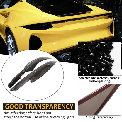 Smoked Black Rear Tail Light Guard Cover Trim For Lotus Emira V6 I4 2021-2025 11