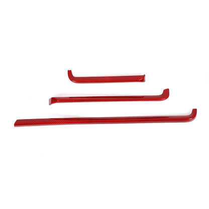 Red Real Carbon Fiber Full Interior Set Decor Trim Kit for Corvette C8 20-25 - Styles 1-5 34