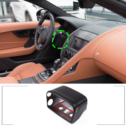 Matte Black ABS Steering Wheel Base Trim Cover For Jaguar F-TYPE 2013-2024 1