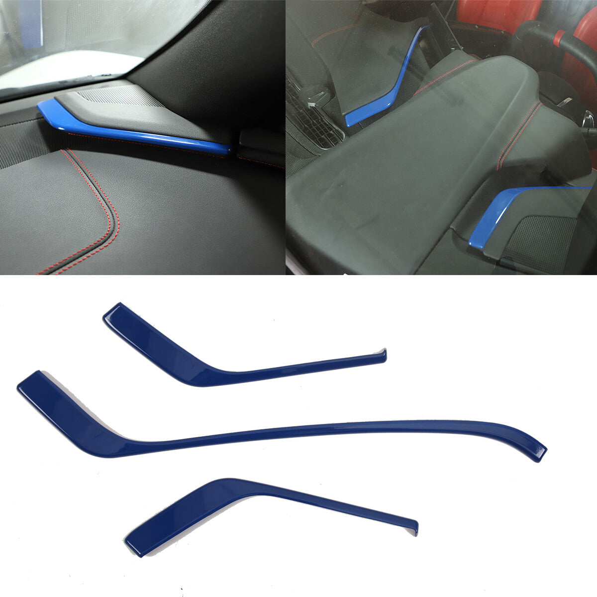 Blue ABS Center Console Dashboard Side Instrument Trim For Corvette C8 2020-2025 2