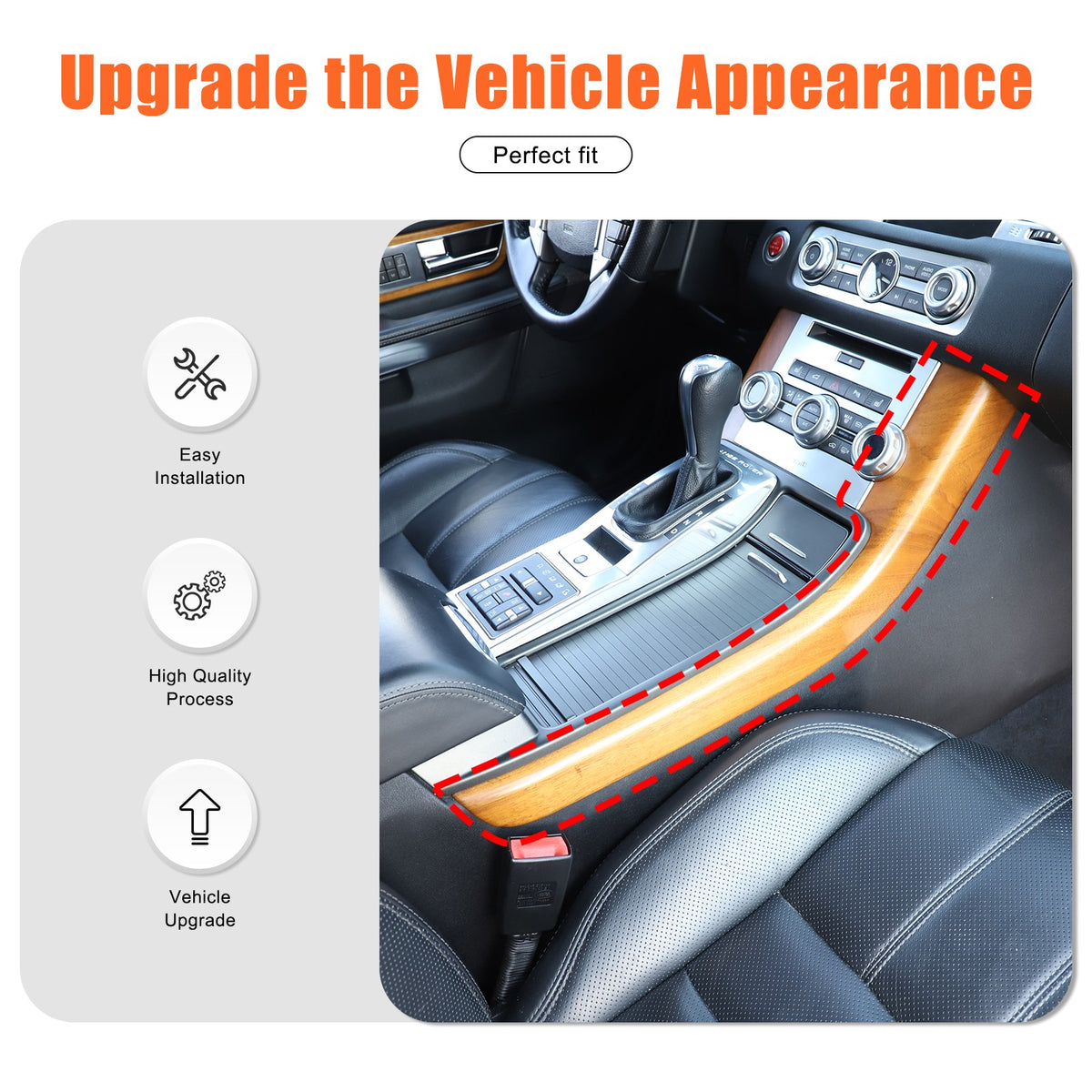 Piano Black Center Console Side Trim For LR Range Rover Sport L320 2010-2013 US 18