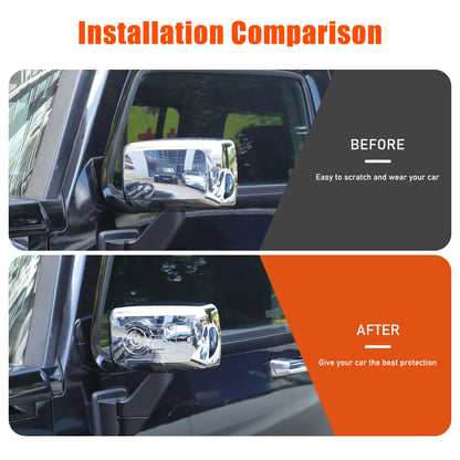 Mech Style Silver ABS Side Mirror Trim Cover For Hummer H3 2005-2009 22