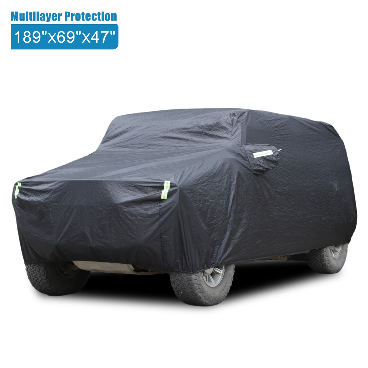 Black Full Car Cover Outdoor Waterproof Sun Car Cover For Hummer H2 2003-2009 2