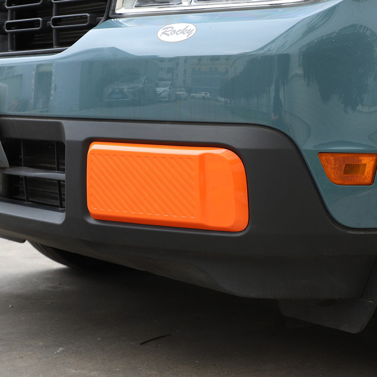 Orange ABS Front Bumper Side Trim Cover For Ford Maverick 2022-2024 US 16