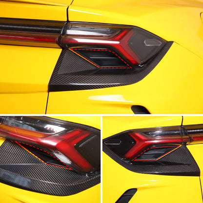 Real Carbon Fiber Rear Bumper Taillight Lower Trim For Lamborghini URUS 2018-23 12