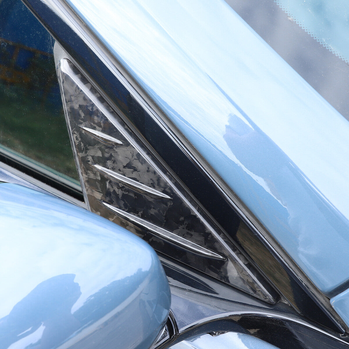 Forged A-Pillar Front Door Triangle Cover Trim For BMW 8 Series G14 15 16 19-22 4