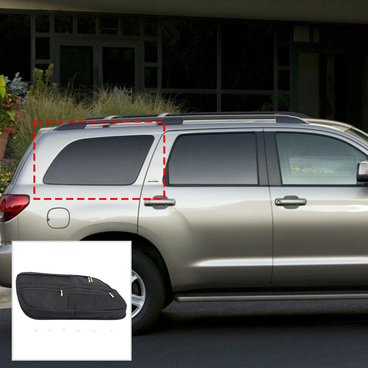 Rear Trunk Right Side Storage Bag Pockets Organizer For Toyota Sequoia 2007-2021 3