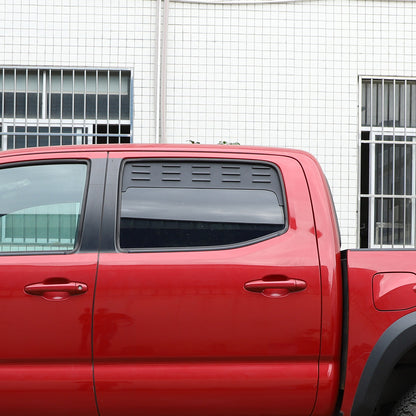 Black Aluminium Alloy Door Window Air Vents Screens For Toyota Tacoma 16-23 11