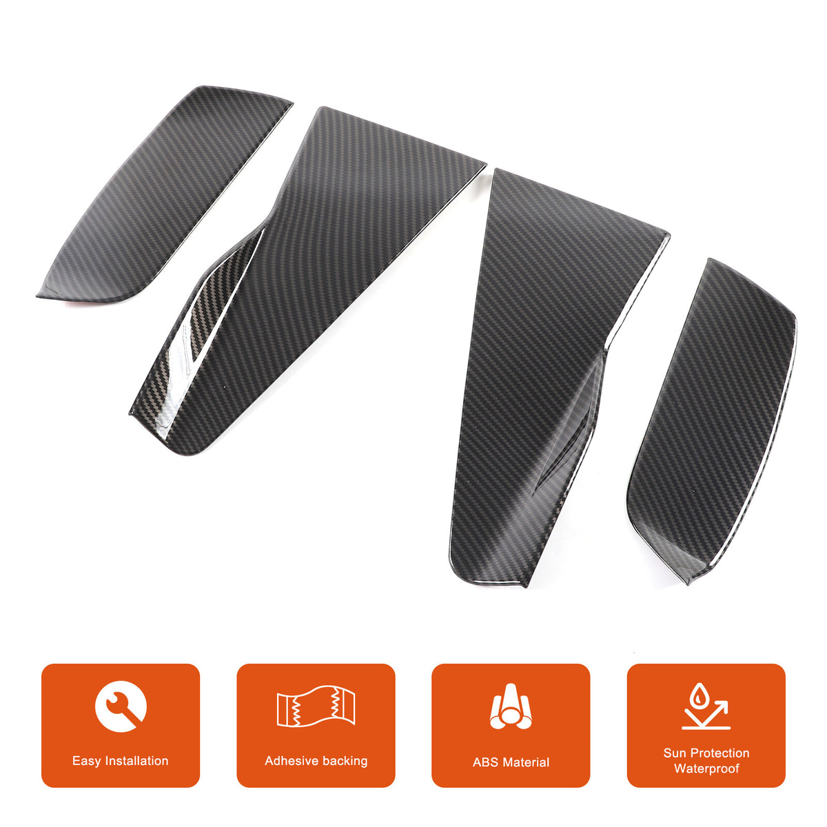 ABS Carbon Fiber Front Side Vent Fender Cover Trim For BMW 5 Series G60 i5 2024+ 9