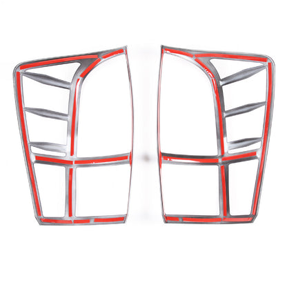 Matte Black Rear Taillight Trim Cover Bezel For Toyota Tacoma 2016-2023 17