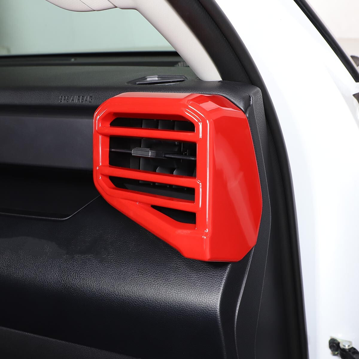 3pcs Red Center Control Air Outlet Frame Cover Trim For Toyota Tundra 2022-2026 4