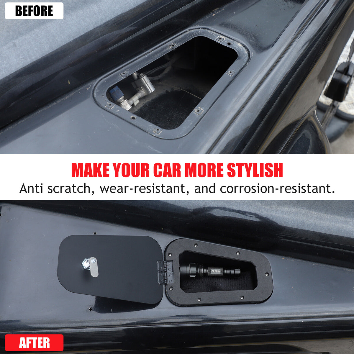 Steel Alloy Hood Air Vent Outlet Storage Box Tray For LR Defender L316 2004-2018 4