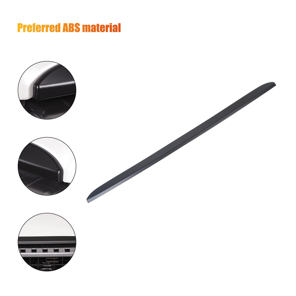 Matt Black Front Grille Upper Engine Hood Trim For Toyota Land Cruiser LC250 24+ 3