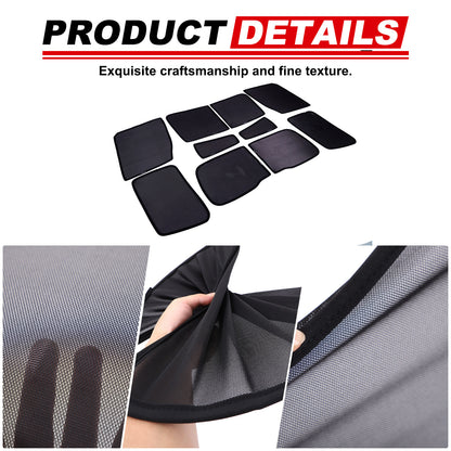 Window Screen Sun Shade Mesh Cover Windshield For Toyota Land Cruiser LC250 24+ 15