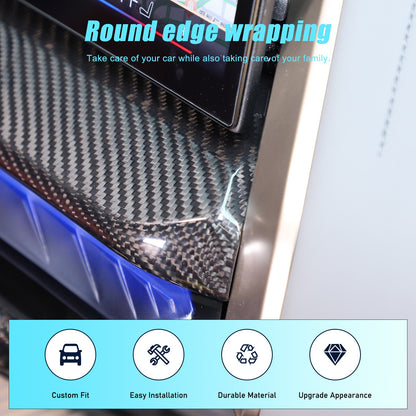 Real Dry Carbon Fiber Center Console Air Vent Trim For BMW X3 G45 2025+ 10