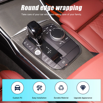 Dry Carbon Fiber Conosle Gear Shift Trim Frame Fits BMW X5 X6 X7 XM 2019-2023 US 12