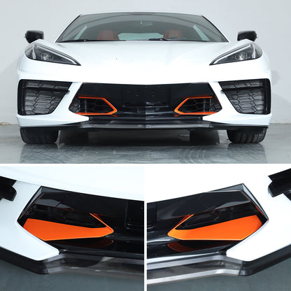 Orange ABS Front Grille Trim Frame Cover For Corvette C8 2020+ US 20