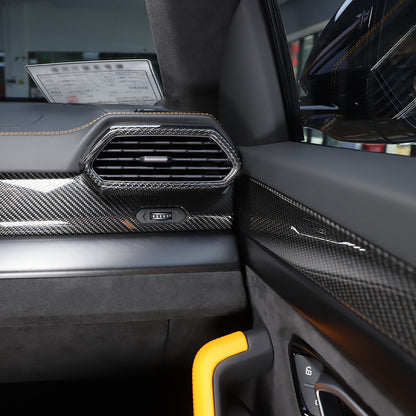 2pcs real carbon fiber side air outlet frame trim For Lamborghini URUS 18-23 12