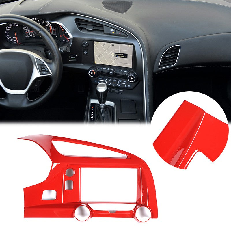 Sport Red ABS Center Console Air Vent Trim Kit For Corvette C7 2014-2019 15