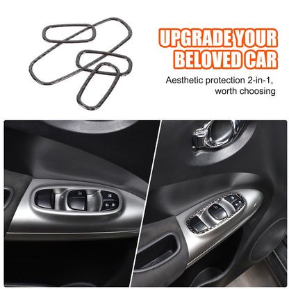 Soft Carbon Fiber Interior Center Console trim Sticker For Nissan Juke 2011-2019 124
