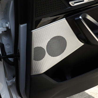 Silver Steel Front& Rear Door & Audio Speaker Tweeter Mesh Cover For BMW X1 23+ 6