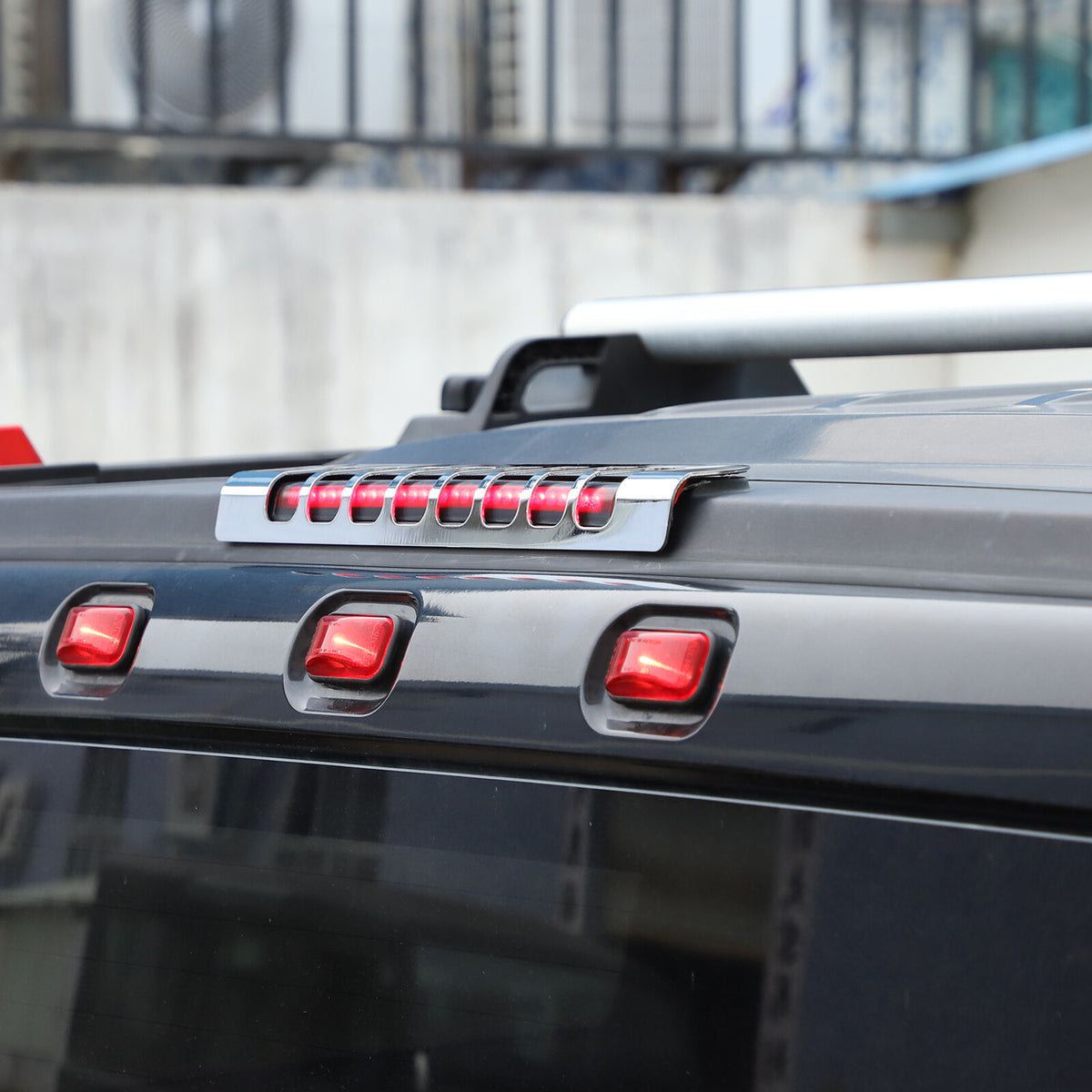 Silver Alloy 3rd High Mount Brake Light Trim Cover For Hummer H2 2003-2009 6