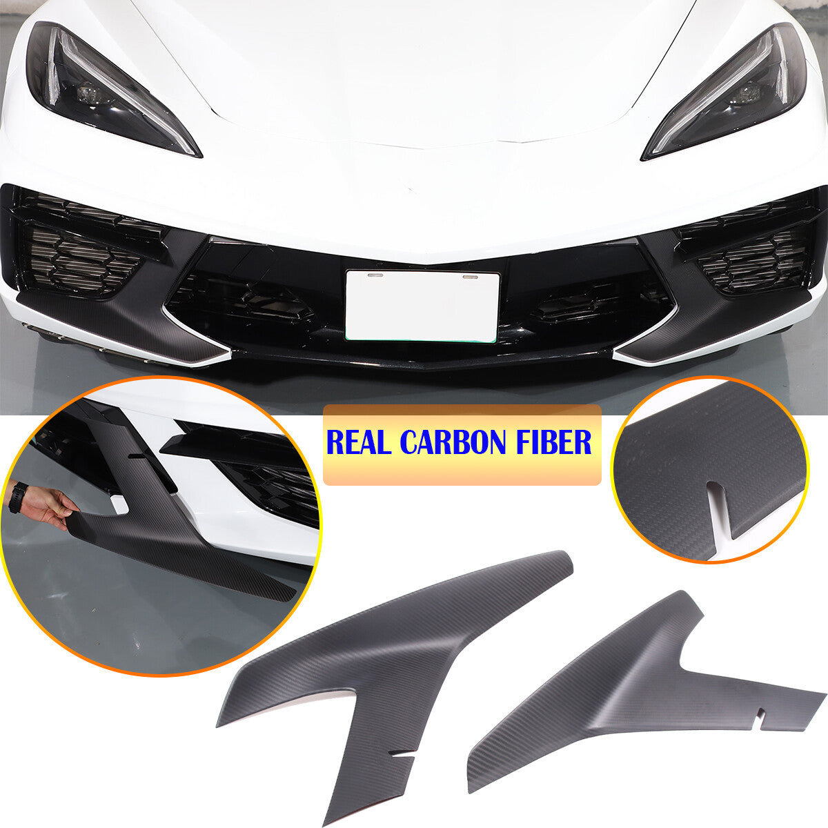 Matte Real Carbon Fiber Interior Exterior Trim Cover For Corvette C8 2020-25 145