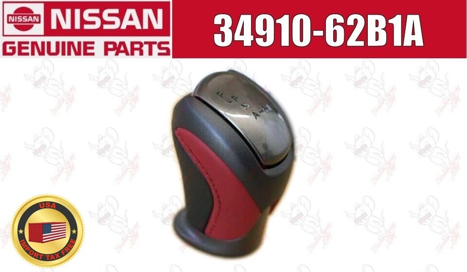 NISSAN NISMO Genuine R35 GTR GT-R Shift Lever Knob Red Black Leather OEM 1