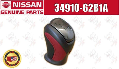 NISSAN NISMO Genuine R35 GTR GT-R Shift Lever Knob Red Black Leather OEM 1