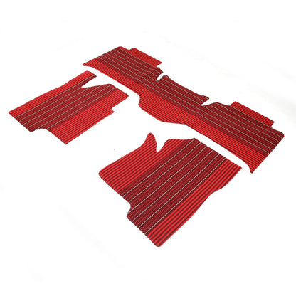 Red Car Floor Mats Liner Cargo Carpets Foot Pads For Hummer H2 2003-2007 9