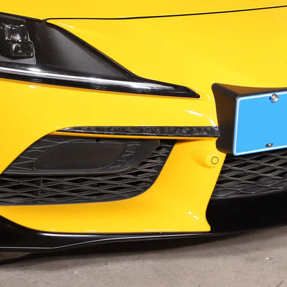 Forged Real Carbon Fiber Front Bumper Trim Strip Cover For Toyot Supra 2019-2024 7