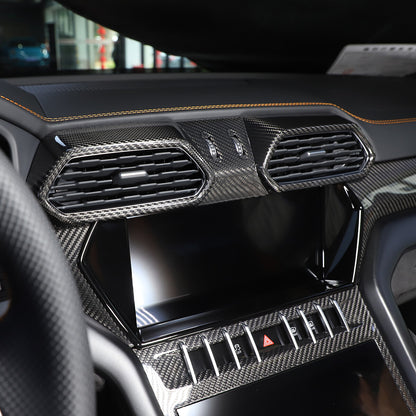 Carbon fiber Central Console air outlet frame trim For Lamborghini URUS 18-23 10