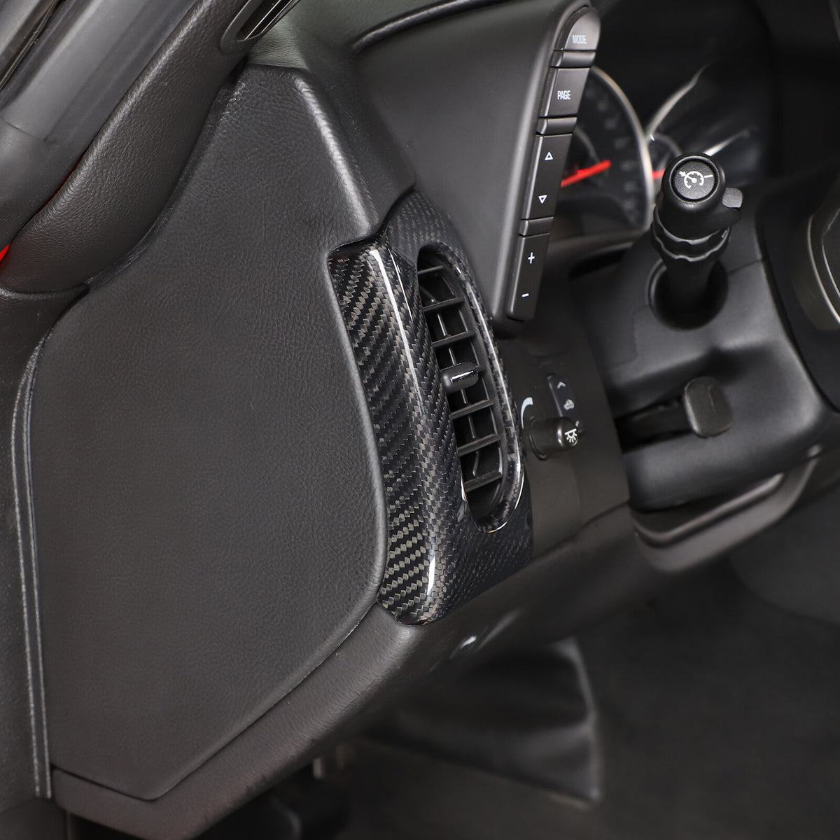 Real Dry Carbon fiber Side Air Outlet Vent Panel Trim For Corvette C6 2005-2013 4
