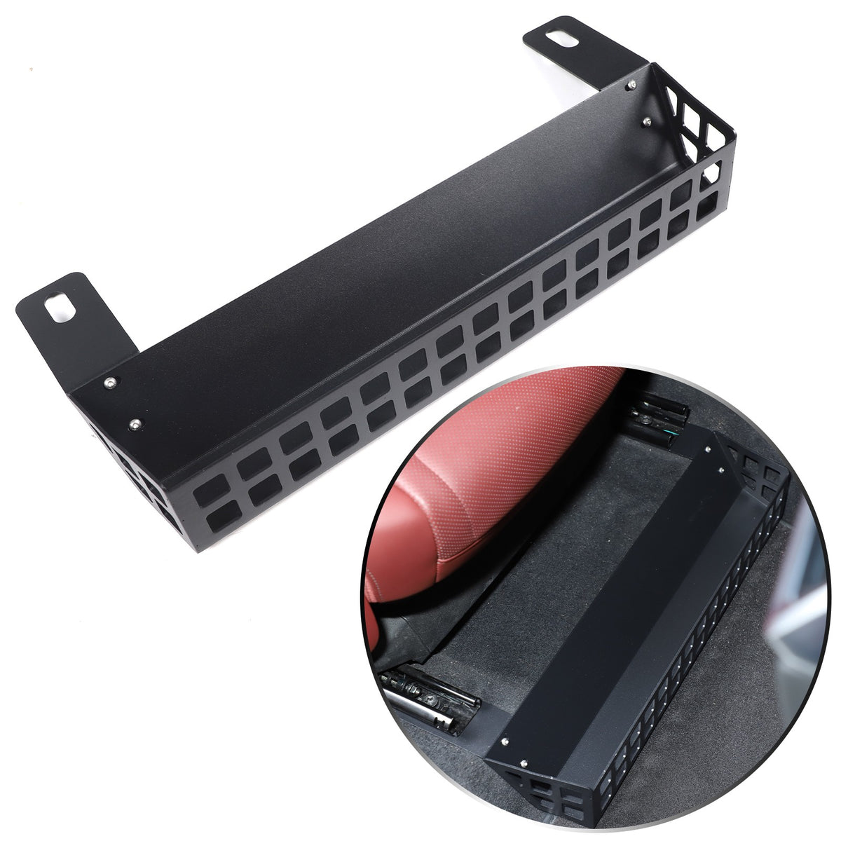 Aluminum Alloy Under-Seat Storage Basket Box Tray For BMW X5 G05 2019+ 21