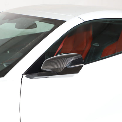 For C8 Corvette Stingray Z51 Z06 20+ Carbon Side Mirror Cover Lower Base Set US 17