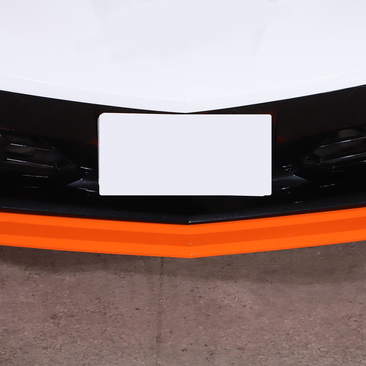 Orange Front Bumper Lip Spoiler For Corvette C8 2020-2025 6