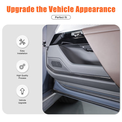 ABS Carbon Fiber Inner door Armrest panel Trim Cover For BMW 7 Series G70 23-25 14