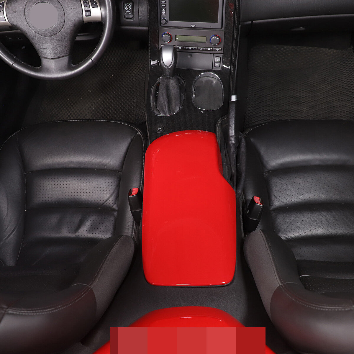 Red Center Console Armrest Box Cover Trim For Corvette C6 2005-2013 US 3