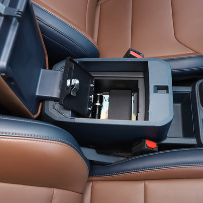Center Console Safe GUN Storage Lock Box W/ TRAY For Ford Maverick 2022 10