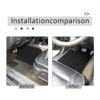 Black Car Floor Mats Cargo Carpets Foot Pads For Hummer H3 2005-2009 17