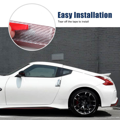 Red Real Carbon Fiber Door Handle Cover For Nissan 370Z Z34 2009-2019 4
