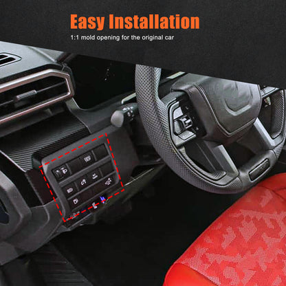 ABS Carbon Fiber Interior Full Set Panel Cover Trim Kit for Toyota Tacoma 24-26 - Styles 1-5 55