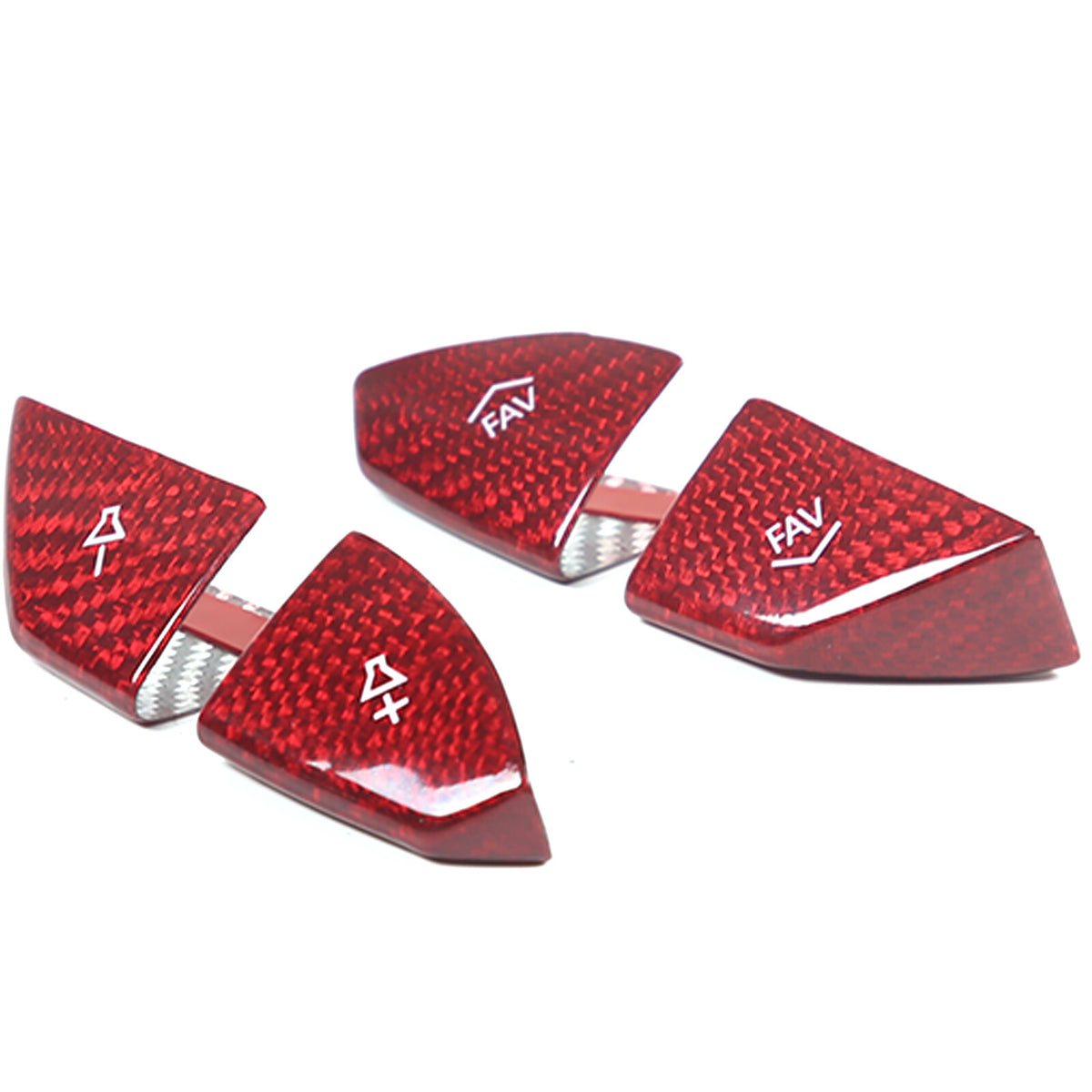 Red Real Carbon Fiber Interior Center Full Trim Set Kit For Corvette C7 2014-19 - Variants 1-5 37