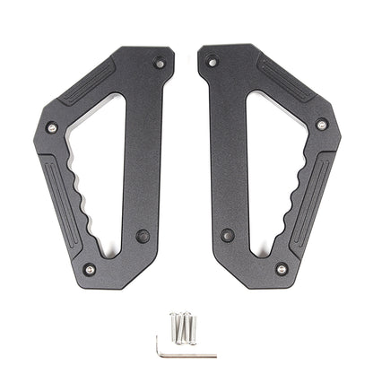 Black Alloy Door Pull Handle Armrest Panel Cover trim For LR Defender 2020-24 17