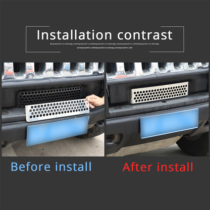 Silver steel Front Grille Inserts Grill Trim Decor Bezels For Hummer H2 03-07 US 9