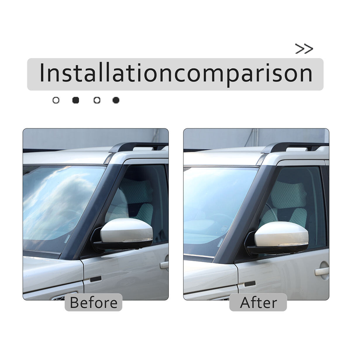 Matte Black A B Pillar Post Trim Set for Land Rover Discovery LR3 LR4 2010-16 6